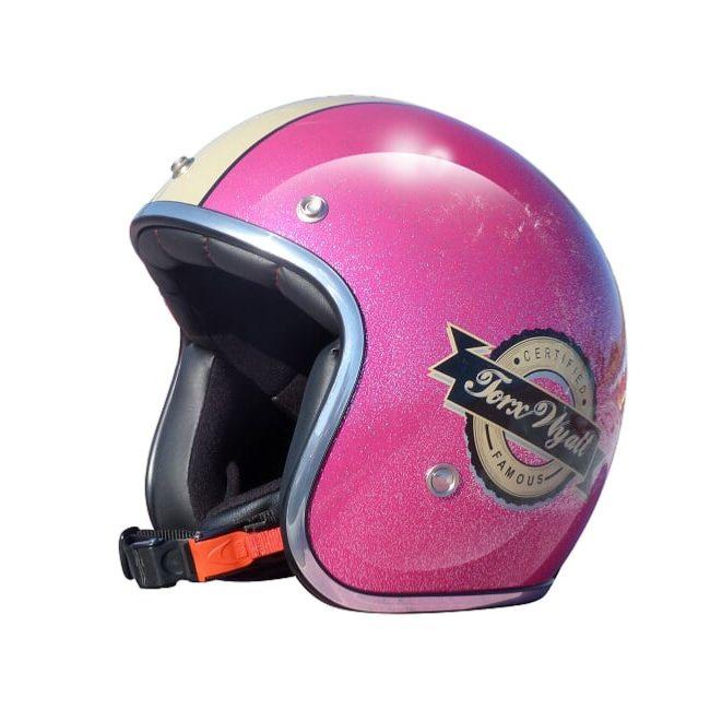 Rouge Taille L TORX Casque Moto WYATT FAMOUS SHINY GLITTER