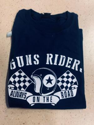 T-shirt Guns Bleu Guns Riders 